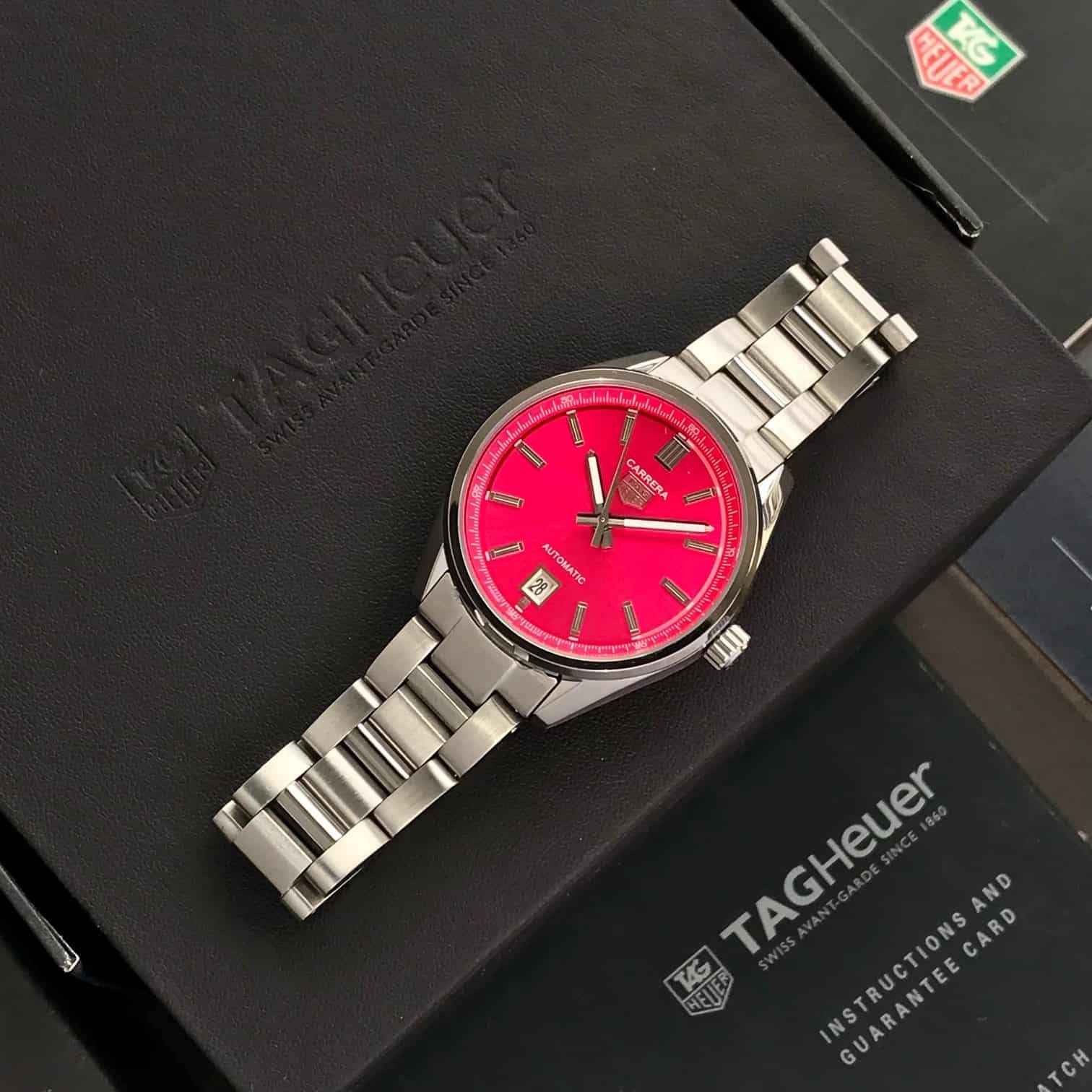 Tag Heuer Grand Carrera Stainless Steel Pink Dial Automatic Watch For Women’s