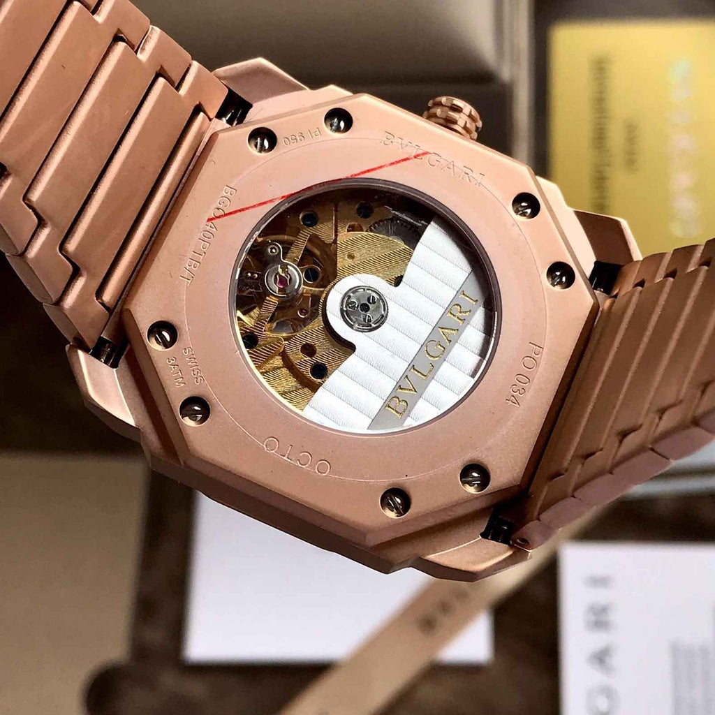 BULGARI Octo Finissimo Tourbillion RoseGold Black Dial Automatic Mens Watch