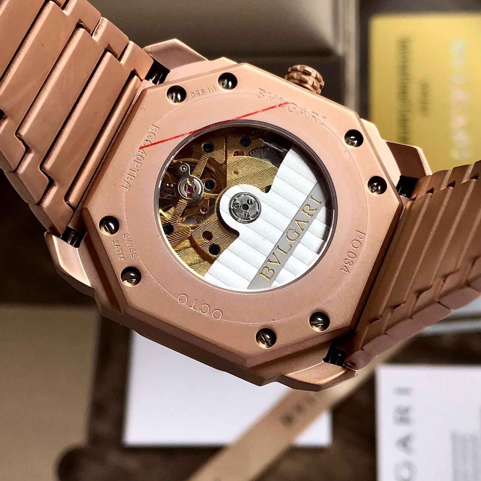 BULGARI Octo Finissimo Tourbillion RoseGold Black Dial Automatic Mens Watch