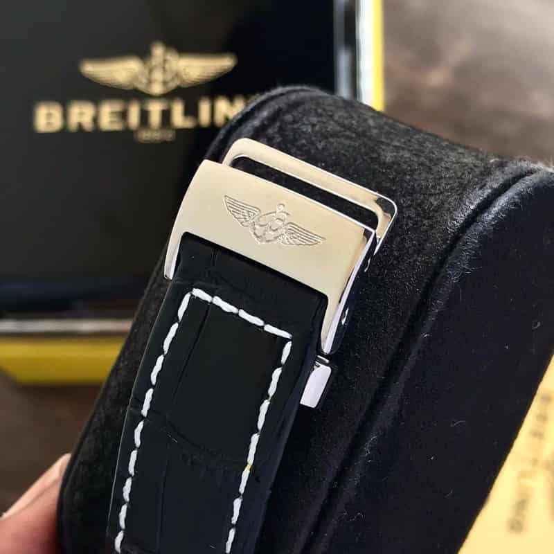 Breitling Navitimer B01 Chronograph Grey Dial Black Leather Strap Men’s Watch