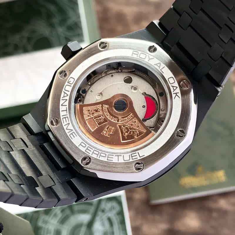 Audemars Piguet Perpetual Calendar Open Worked Full Black Automatic Mens Watch - Therealtime