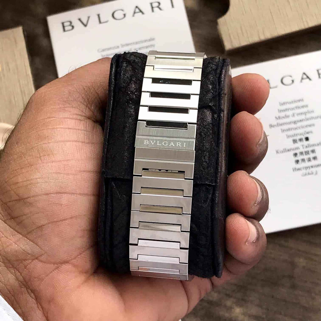 Bvlgari Octo Finissimo Silver Black Pure Swiss ETA Automatic Machinery Slim Men’s Watch