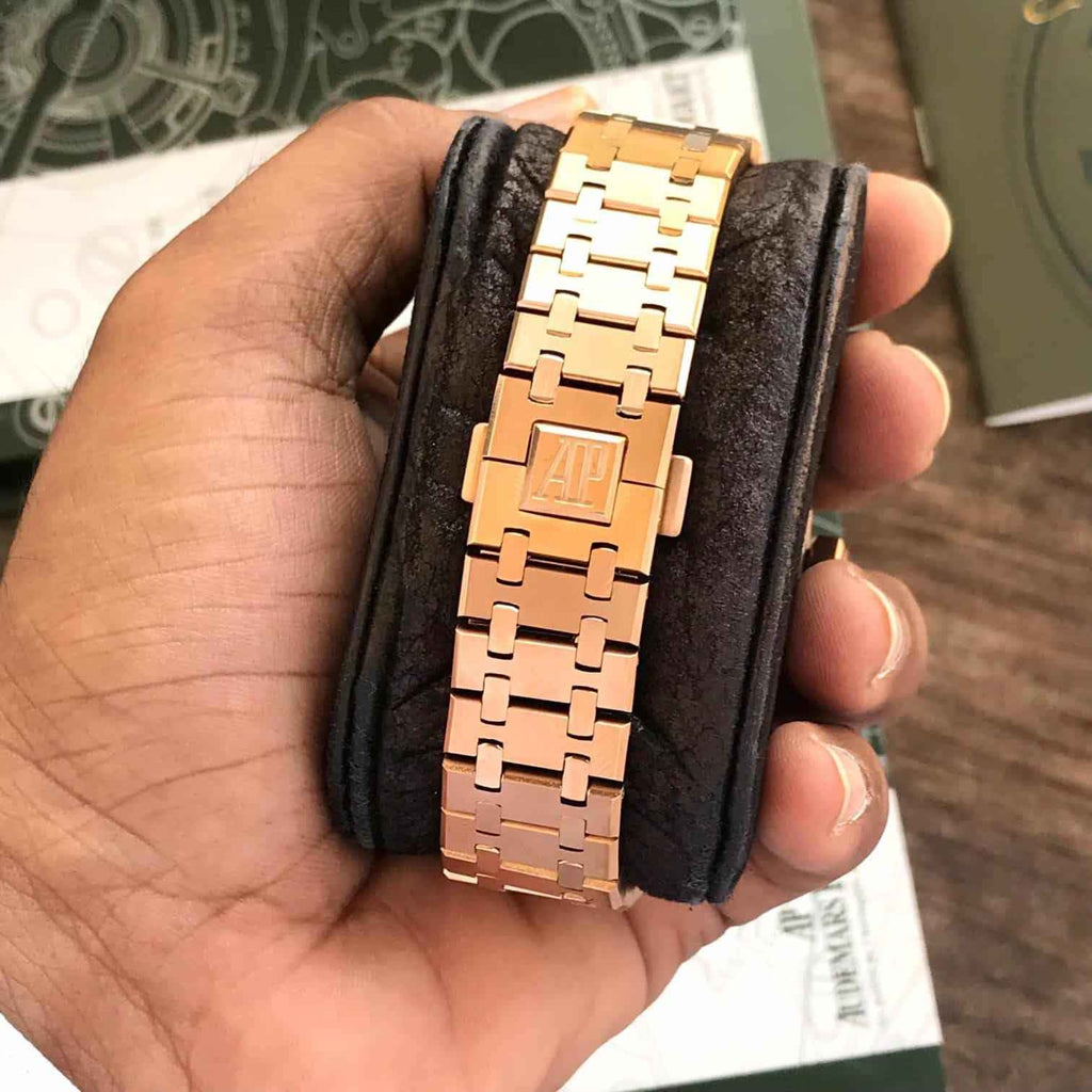 Audemars Piguet Royal Oak Rose Gold 41mm Double Balance Wheel Openwork Skeleton Dial Automatic Men’s Watch