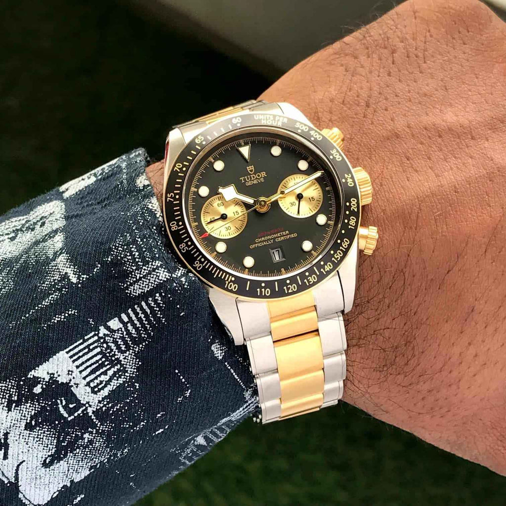Tudor Black Bay Two Tone Chronograph S&G Swiss ETA Automatic Men’s Watch