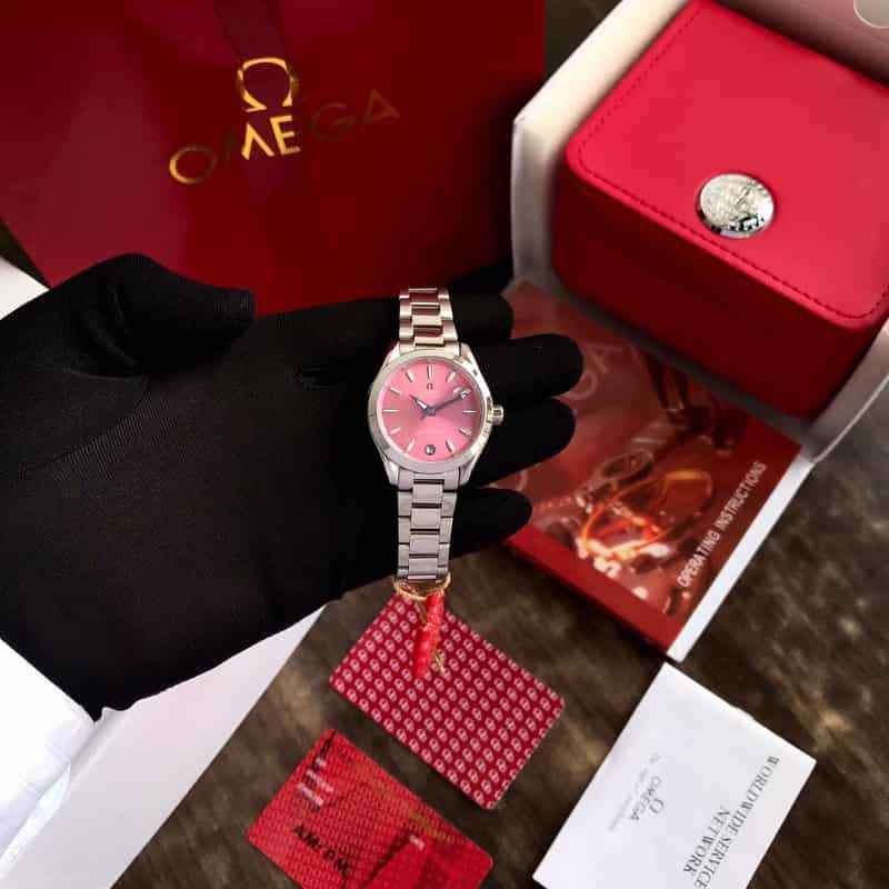 Omega Aqua Terra Shades Co-Axial Master Chronometer Silver Pink 34 mm Women’s Watch