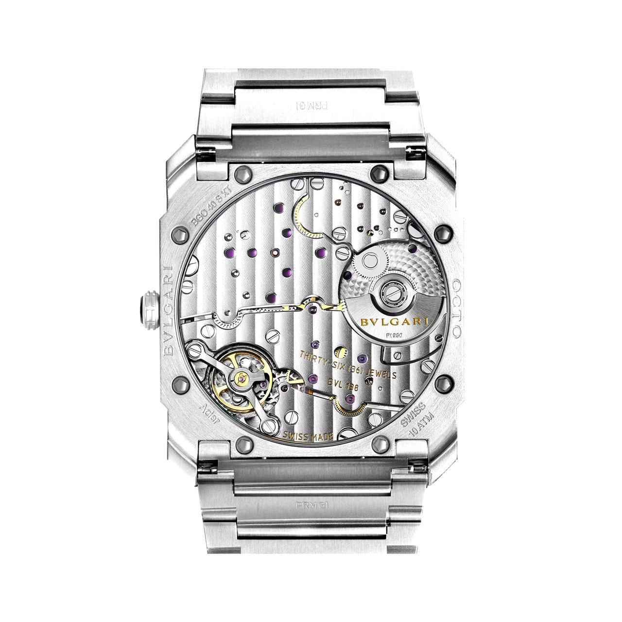 Bvlgari Octo Finissimo Silver Black Pure Swiss ETA Automatic Machinery Slim Men’s Watch